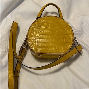 Topshop mustard round purse